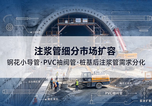 洛隆注浆管细分市场扩容，隧道钢花小导管、PVC 袖阀管、桩基后注浆管需求分化